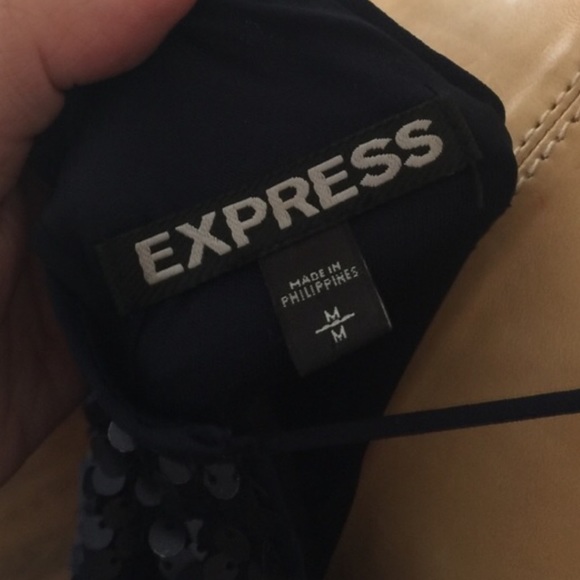 Express navy blue sequin dress - Picture 6 of 6